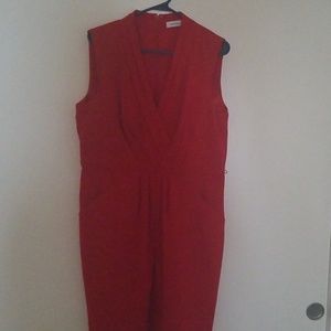 Red Calvin Klein dress